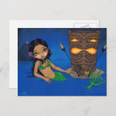 Carte postale "Tiki Mermaid" (Devant / Derrière)