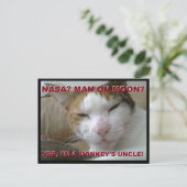 Carte Postale Tiki Monkey - Mème FLat Earth (Debout devant)