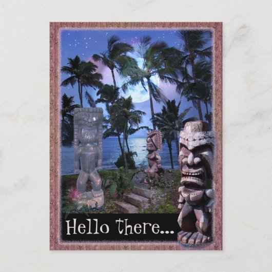 Carte Postale Tiki Moon (personnalisable) (Devant)