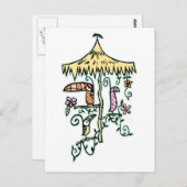 Carte Postale Tiki Room Birds on a Perch par Tiki Stony (Devant / Derrière)