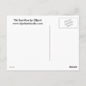 Carte postale Tiki Sacrifice (Dos)