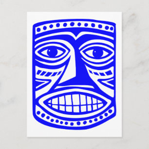 Carte Postale Tiki Toby - Bleu