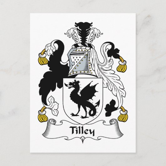 Carte Postale Tilley Family Crest (Devant)