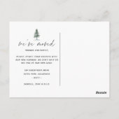 Carte Postale Timber Grove | Nouveau coin de bois à déménager (Dos)