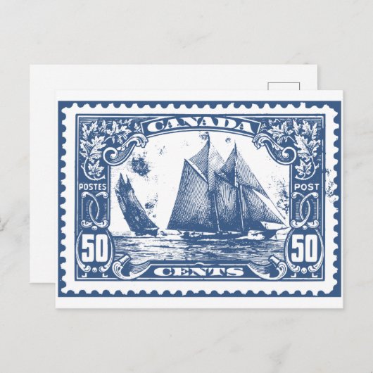 Carte Postale Timbre Canada (Devant / Derrière)