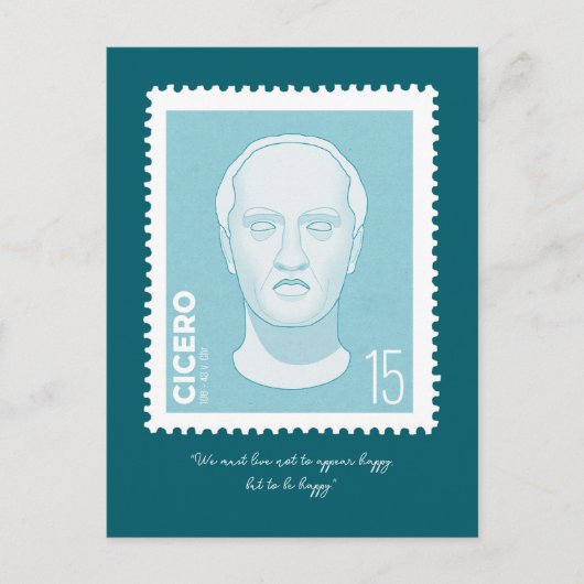 Carte Postale Timbre Cicero - (Devant)
