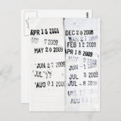Carte postale Timbre Date Bibliothèque (Devant / Derrière)