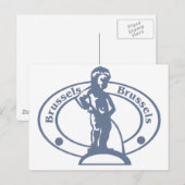 Carte Postale Timbre de Bruxelles (Devant / Derrière)