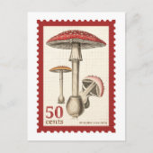 Carte postale Timbre de champignons (Devant)