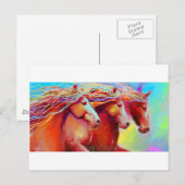 Carte Postale timbre de cheval peintingnovikova (Devant / Derrière)