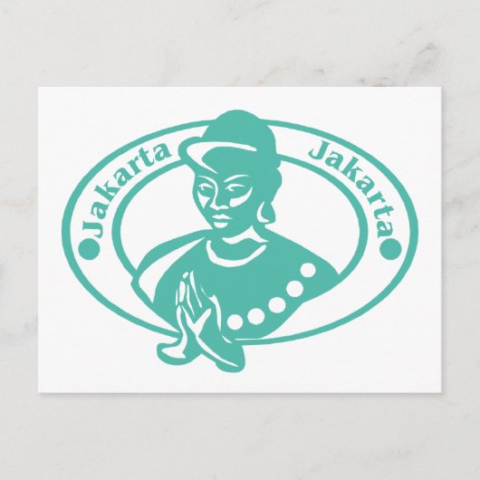 Carte Postale Timbre de Jakarta (Devant)
