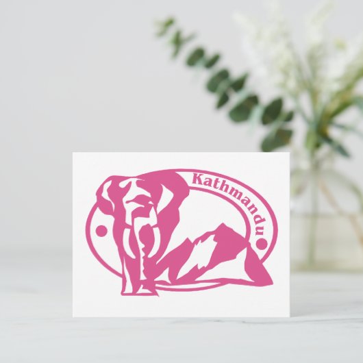Carte Postale Timbre de Katmandou (Debout devant)