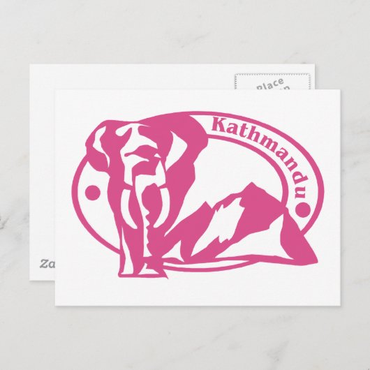 Carte Postale Timbre de Katmandou (Devant / Derrière)