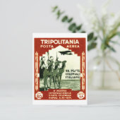 Carte Postale Timbre de la Tripolitaine 80 centesimi 1934 (Debout devant)