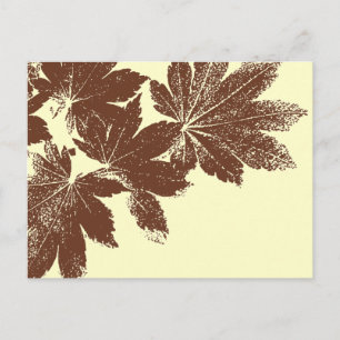 Carte Postale Timbre feuille Brown