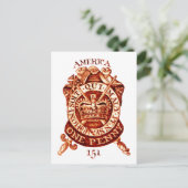 Carte Postale Timbre fiscal américain 1765 (Debout devant)