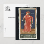 Carte postale Timbre gravé vintage (Devant / Derrière)