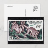 Carte postale Timbre gravé vintage (Devant / Derrière)