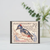 Carte postale Timbre gravé vintage (Debout devant)