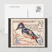 Carte postale Timbre gravé vintage (Devant / Derrière)