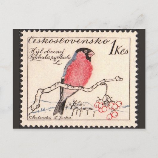 Carte postale Timbre gravé vintage (Devant)