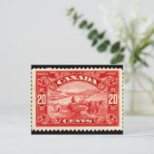 Carte postale Timbre gravé vintage (Debout devant)