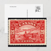 Carte postale Timbre gravé vintage (Devant / Derrière)
