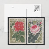 Carte postale Timbre gravé vintage (Devant / Derrière)