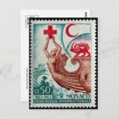 Carte postale Timbre gravé vintage (Devant / Derrière)