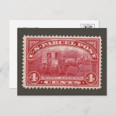 Carte postale Timbre gravé vintage (Devant / Derrière)