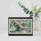 Carte postale Timbre gravé vintage (Debout devant)