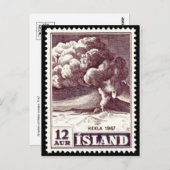 Carte postale Timbre gravé vintage (Devant / Derrière)