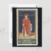 Carte postale Timbre gravé vintage (Devant / Derrière)