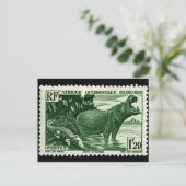 Carte postale Timbre gravé vintage (Debout devant)