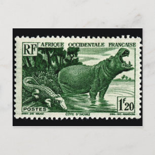 Carte postale Timbre gravé vintage