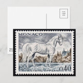 Carte postale Timbre gravé vintage (Devant / Derrière)