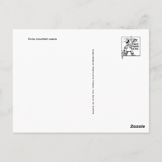 Carte postale Timbre gravé vintage (Dos)