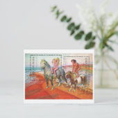 Carte postale Timbre gravé vintage (Debout devant)
