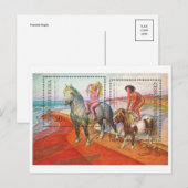 Carte postale Timbre gravé vintage (Devant / Derrière)