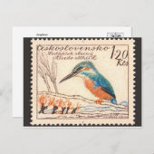 Carte postale Timbre gravé vintage (Devant / Derrière)