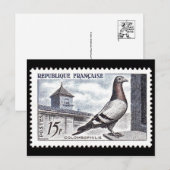 Carte postale Timbre gravé vintage (Devant / Derrière)