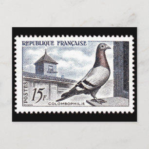 Carte postale Timbre gravé vintage