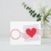 Carte Postale Timbre lettre d'amour (Debout devant)