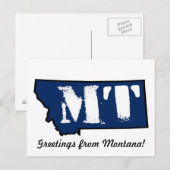 Carte postale Timbre Montana (Devant / Derrière)