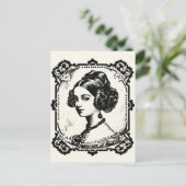 Carte Postale Timbre Portrait vintage Lady 1 (Debout devant)