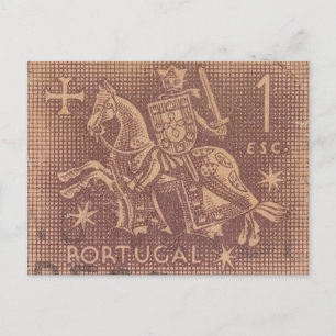 Carte Postale Timbre postal portugais