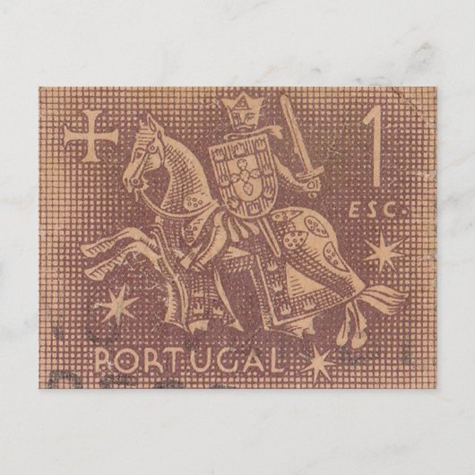 Carte Postale Timbre postal portugais (Devant)