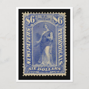 Carte Postale Timbre-poste américain de 6 $ pour les périodiques