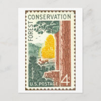 Timbre-poste américain vintage pour la conservatio