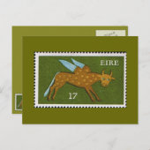 Carte Postale Timbre-poste décimal d'Eire Irlande 1974 (Devant / Derrière)